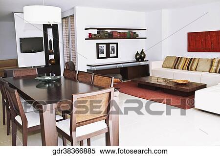 Interiors of a living room View Large Photo Image Stock Photography - Interiors of a living room. Fotosearch