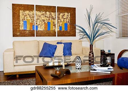 Stock Photography - Interiors of a living room. Fotosearch