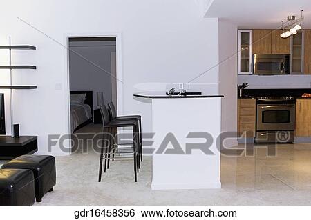 Interiors of a loft apartment View Large Photo Image Stock Photograph - Interiors of a loft apartment. Fotosearch