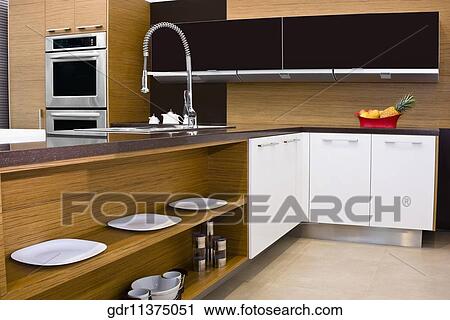 Interiors of the kitchen View Large Photo Image Stock Image - Interiors of the kitchen. Fotosearch