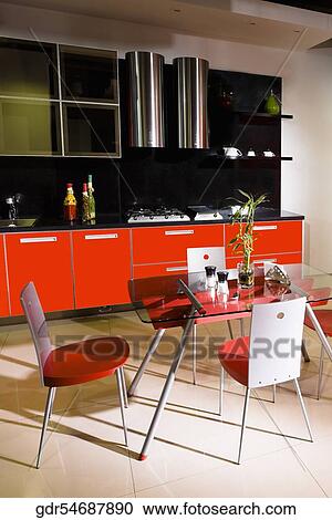 Interiors of the kitchen View Large Photo Image Stock Image - Interiors of the kitchen. Fotosearch