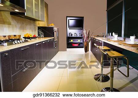 Stock Image - Interiors of the kitchen. Fotosearch