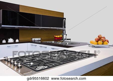 Stock Image - Interiors of the kitchen. Fotosearch