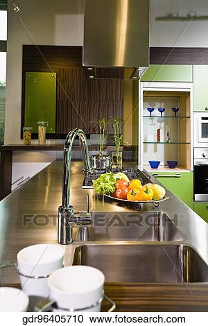 Stock Image - Interiors of the kitchen. Fotosearch