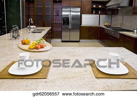 Interiors of the kitchen View Large Photo Image Stock Photo - Interiors of the kitchen. Fotosearch