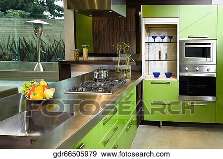 Interiors of the kitchen View Large Photo Image Stock Photo - Interiors of the kitchen. Fotosearch