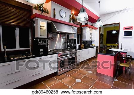 Stock Photo - Interiors of the kitchen. Fotosearch