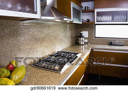 Interiors of the kitchen View Large Photo Image Stock Photo - Interiors of the kitchen. Fotosearch