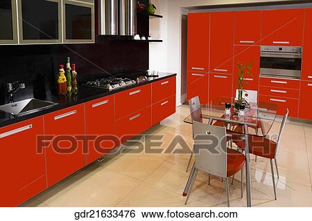 Stock Photograph - Interiors of the kitchen. Fotosearch