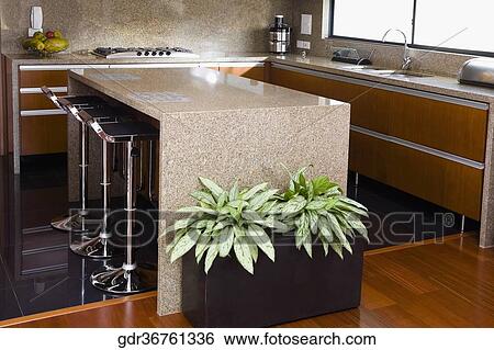 Interiors of the kitchen View Large Photo Image Stock Photograph - Interiors of the kitchen. Fotosearch