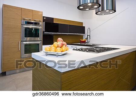 Interiors of the kitchen View Large Photo Image Stock Photograph - Interiors of the kitchen. Fotosearch