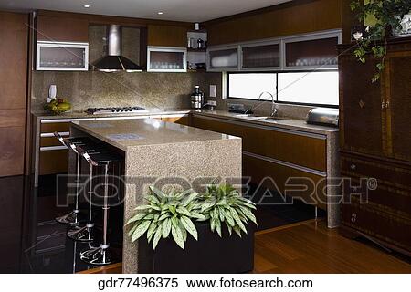 Interiors of the kitchen View Large Photo Image Stock Photography - Interiors of the kitchen. Fotosearch