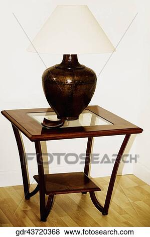 Stock Photo - Lampshade on a table. Fotosearch