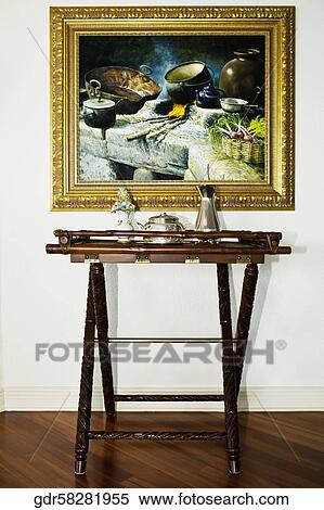 Paintings mounted on a wall View Large Photo Image Stock Photography - Paintings mounted on a wall. Fotosearch