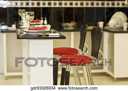 Place setting on a dining table View Large Photo Image Picture - Place setting on a dining table. Fotosearch