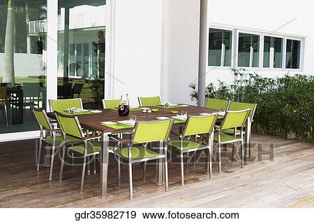 Stock Photo - Place setting on a dining table. Fotosearch