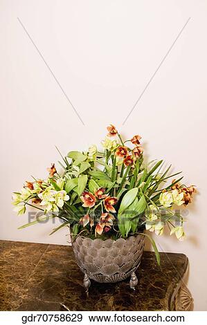 Stock Photo - Potted plant on a table. Fotosearch