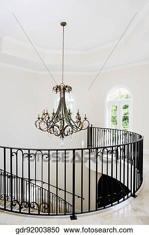 Stock Image - Railing in a house. Fotosearch