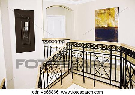 Stock Photograph - Railing in a house. Fotosearch