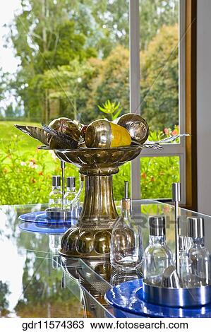Showpieces on a dining table View Large Photo Image Stock Image - Showpieces on a dining table. Fotosearch