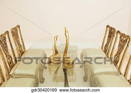Stock Photo - Showpieces on a dining table. Fotosearch