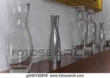 Showpieces on a shelf View Large Photo Image Stock Photograph - Showpieces on a shelf. Fotosearch