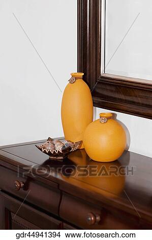 Showpieces on a sideboard View Large Photo Image Picture - Showpieces on a sideboard. Fotosearch