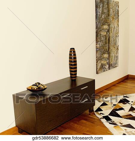 Stock Image - Showpieces on a sideboard. Fotosearch
