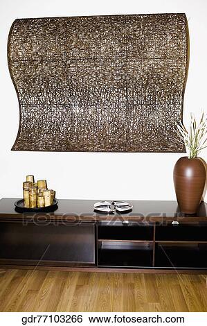 Showpieces on a sideboard View Large Photo Image Stock Photograph - Showpieces on a sideboard. Fotosearch