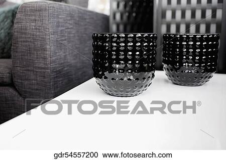 Stock Image - Showpieces on a table. Fotosearch