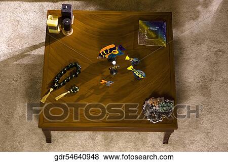 Showpieces on a table View Large Photo Image Stock Photo - Showpieces on a table. Fotosearch
