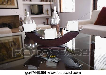 Showpieces on a table View Large Photo Image Stock Photograph - Showpieces on a table. Fotosearch
