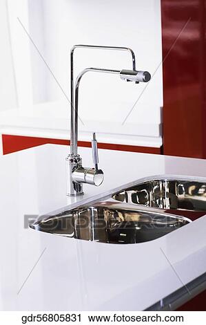 Stock Image - Sink in the kitchen. Fotosearch
