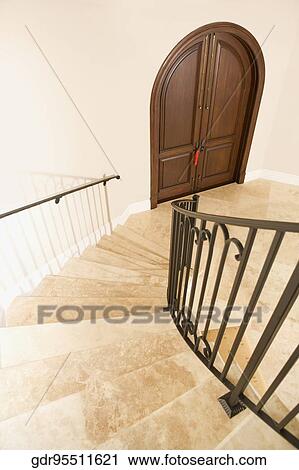 Stock Image - Staircase in a home. Fotosearch