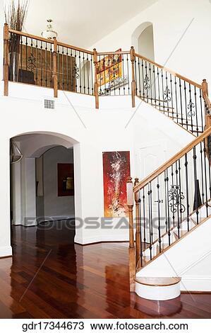 Staircase of a house View Large Photo Image Stock Image - Staircase of a house. Fotosearch