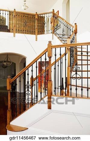 Stock Photo - Staircase of a house. Fotosearch