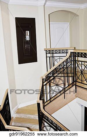 Staircase of a house View Large Photo Image Stock Photography - Staircase of a house. Fotosearch