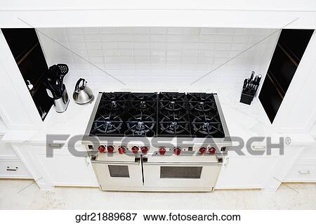 Stock Photo - Stove in a kitchen. Fotosearch