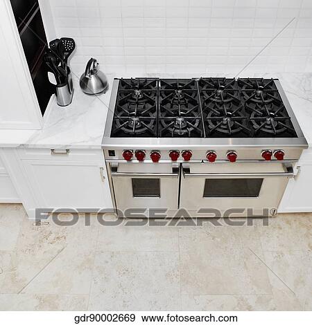 Stock Photo - Stove in a kitchen. Fotosearch