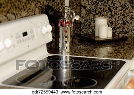 Stove in the kitchen View Large Photo Image Stock Image - Stove in the kitchen. Fotosearch