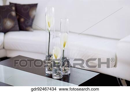 Three vases on a table View Large Photo Image Picture - Three vases on a table. Fotosearch