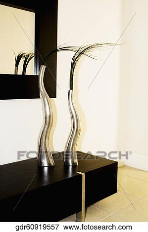 Two vases on a chest View Large Photo Image Stock Photo - Two vases on a chest. Fotosearch