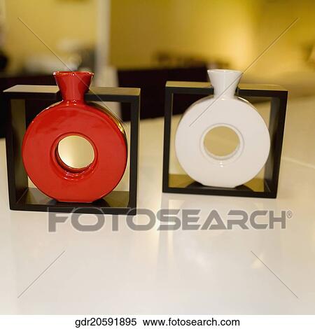 Two vases on a table View Large Photo Image Stock Photography - Two vases on a table. Fotosearch