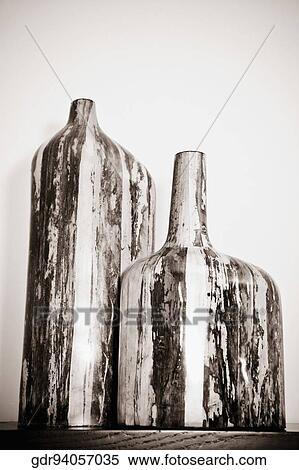 Two vases on a table View Large Photo Image Stock Photography - Two vases on a table. Fotosearch