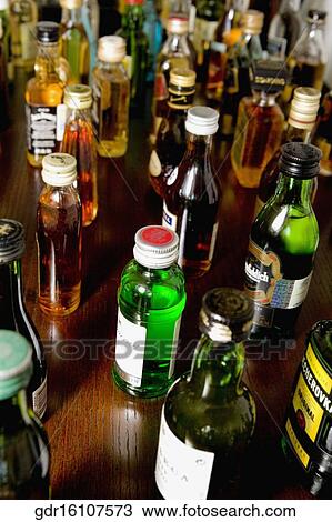 Varieties of alcoholic bottles View Large Photo Image Stock Image - Varieties of alcoholic bottles. Fotosearch