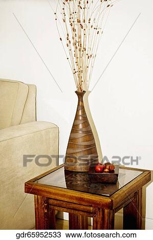 Vase on a stool View Large Photo Image Stock Image - Vase on a stool. Fotosearch
