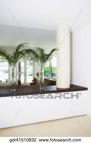 Vases on a ledge in a living room View Large Photo Image Stock Image - Vases on a ledge in a living room. Fotosearch