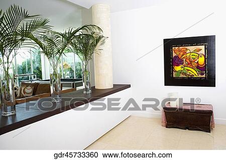 Vases on a ledge in a living room View Large Photo Image Stock Image - Vases on a ledge in a living room. Fotosearch