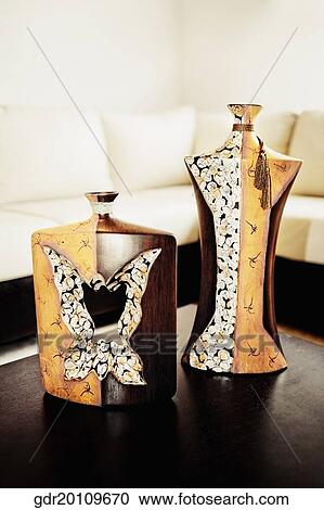 Vases on a table View Large Photo Image Stock Image - Vases on a table. Fotosearch