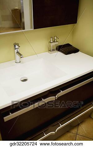 Picture - Washbasin in the bathroom. Fotosearch